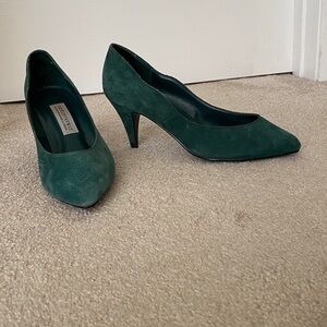 Green Suede Heels